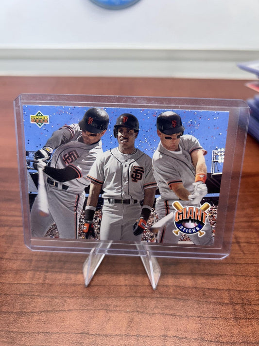 Cheap Sneaks Footwear/Sports Cards Baseball Card Giant Sticks (W Clark / B Bonds / M Williams)1993 Upper Deck #476 Gian
