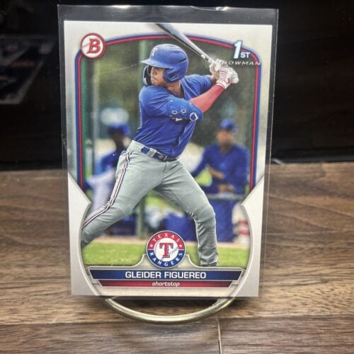Cheap Sneaks Footwear/Sports Cards Baseball Card Gleider Figuereo 2023 1st Bowman Prospects Rookie NRMT+ RC Texas Range