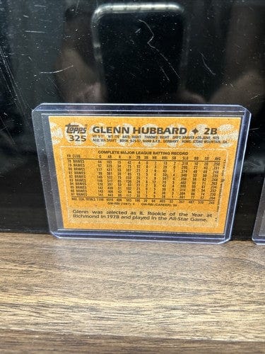 Cheap Sneaks Footwear/Sports Cards Baseball Card Glen Hubbard Atlanta Braves Lot (2) 1987 Topps#745,1988 Topps #325