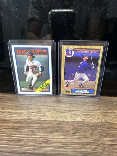 Cheap Sneaks Footwear/Sports Cards Baseball Card Glen Hubbard Atlanta Braves Lot (2) 1987 Topps#745,1988 Topps #325
