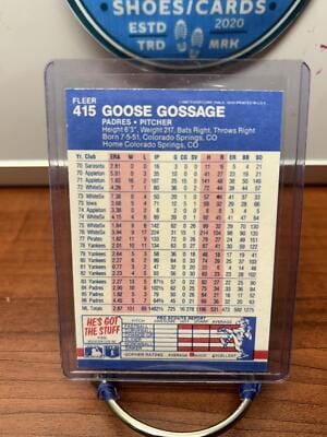 Cheap Sneaks Footwear/Sports Cards Baseball Card Goose Gossage 1987 Fleer Baseball Card #415 San Diego Padres