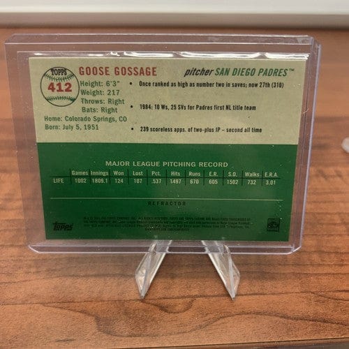 Cheap Sneaks Footwear/Sports Cards Baseball Card Goose Gossage 2023 Topps Chrome Platinum Anniversary #412 Refractor Pa