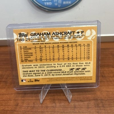 Cheap Sneaks Footwear/Sports Cards Baseball Card Graham Ashcraft 2023 Topps #T88-29, Reds (RC) - 1988 Topps 35th Annive