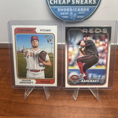 Cheap Sneaks Footwear/Sports Cards Baseball Card Graham Ashcraft RC 2023 Topps Heritage #383 Rookie Cincinnati Reds