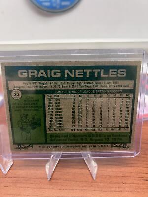 Cheap Sneaks Footwear/Sports Cards Baseball Card Graig Nettles 1977 Topps #20 New York Yankees