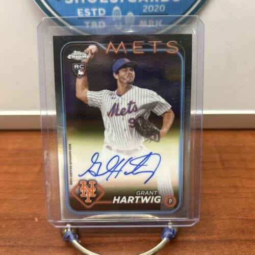 Cheap Sneaks Footwear/Sports Cards Baseball Card Grant Hartwig 2024 Topps Chrome RC Auto RA-GH Mets+Bonus Card Sepia Re