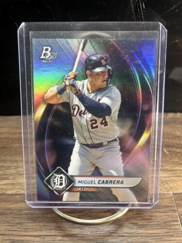 Cheap Sneaks Footwear/Sports Cards Baseball Card Green Wave Refractor Autograph #26/199 2022 Bowman Platinum Miguel Cabrera Detroit Tigers #89