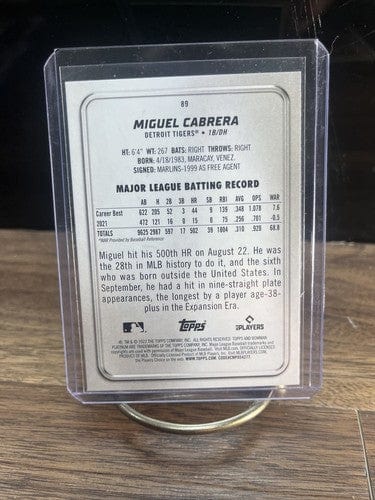 Cheap Sneaks Footwear/Sports Cards Baseball Card Green Wave Refractor Autograph #26/199 2022 Bowman Platinum Miguel Cabrera Detroit Tigers #89