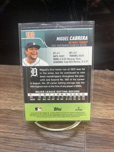 Cheap Sneaks Footwear/Sports Cards Baseball Card Green Wave Refractor Autograph #26/199 2022 Stadium Club Miguel Cabrera Detroit Tigers No 180