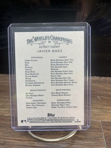 Cheap Sneaks Footwear/Sports Cards Baseball Card Green Wave Refractor Autograph #26/199 2022 Topps Allen & Ginter Javier Baez #90  Baseball  Detroit Tigers