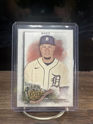 Cheap Sneaks Footwear/Sports Cards Baseball Card Green Wave Refractor Autograph #26/199 2022 Topps Allen & Ginter Javier Baez #90  Baseball  Detroit Tigers