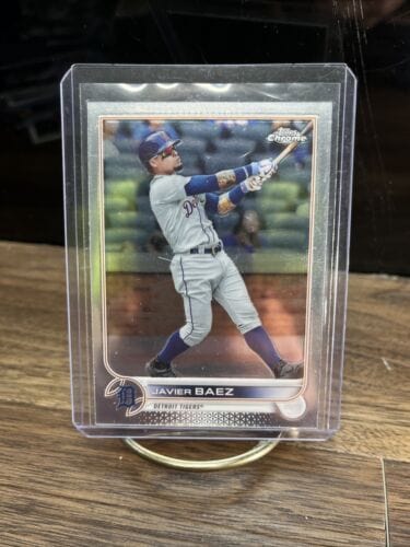 Cheap Sneaks Footwear/Sports Cards Baseball Card Green Wave Refractor Autograph #26/199 2022 Topps Chrome - #147 Javier Báez - Detroit Tigers NM+