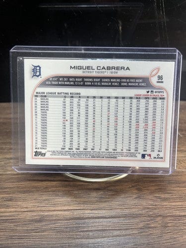 Cheap Sneaks Footwear/Sports Cards Baseball Card Green Wave Refractor Autograph #26/199 2022 Topps Chrome Miguel Cabrera Detroit Tigers #96