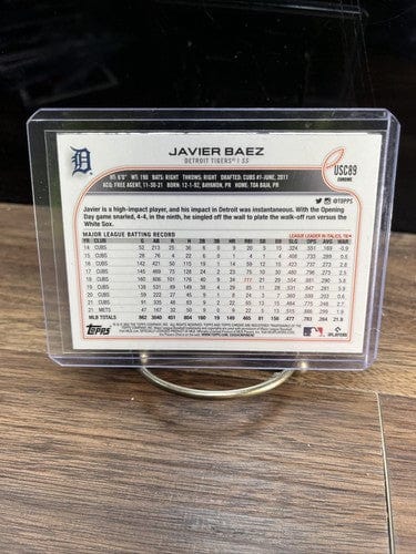 Cheap Sneaks Footwear/Sports Cards Baseball Card Green Wave Refractor Autograph #26/199 2022 Topps Chrome Update USC89 Javier Baez Detroit Tigers