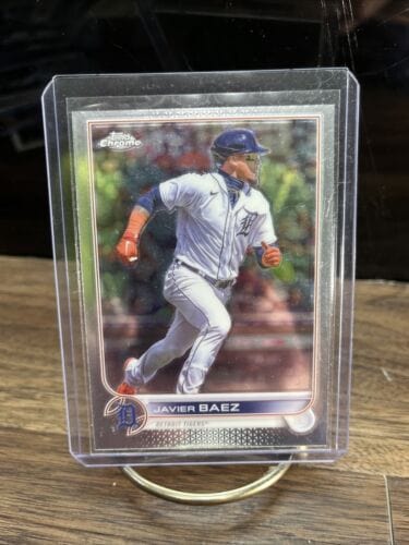 Cheap Sneaks Footwear/Sports Cards Baseball Card Green Wave Refractor Autograph #26/199 2022 Topps Chrome Update USC89 Javier Baez Detroit Tigers