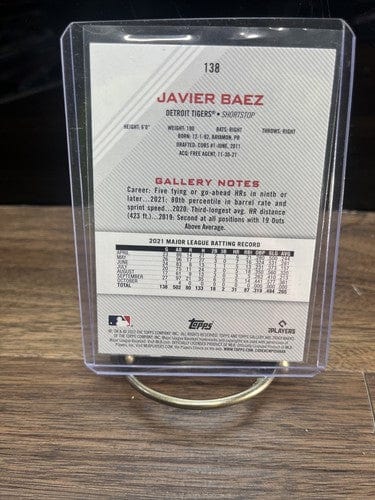 Cheap Sneaks Footwear/Sports Cards Baseball Card Green Wave Refractor Autograph #26/199 2022 Topps Gallery #138 Javier Baez Detroit Tigers