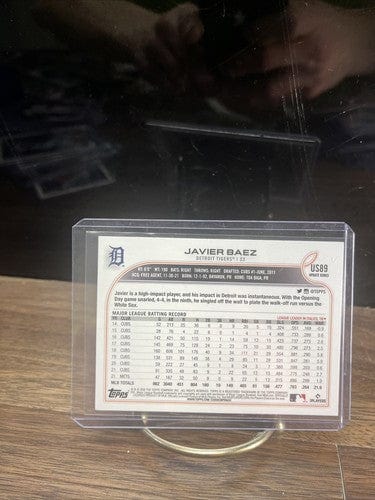Cheap Sneaks Footwear/Sports Cards Baseball Card Green Wave Refractor Autograph #26/199 2022 Topps Update US89 Javier Baez Detroit Tigers