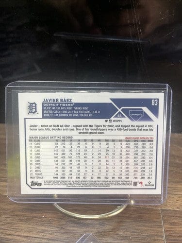 Cheap Sneaks Footwear/Sports Cards Baseball Card Green Wave Refractor Autograph #26/199 2023 Topps Chrome Base Card 83 Detroit Tigers - Javier Baez