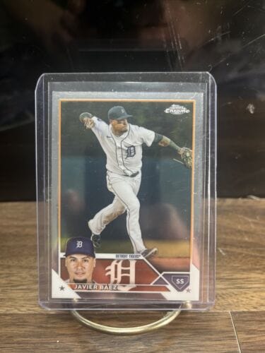 Cheap Sneaks Footwear/Sports Cards Baseball Card Green Wave Refractor Autograph #26/199 2023 Topps Chrome Base Card 83 Detroit Tigers - Javier Baez