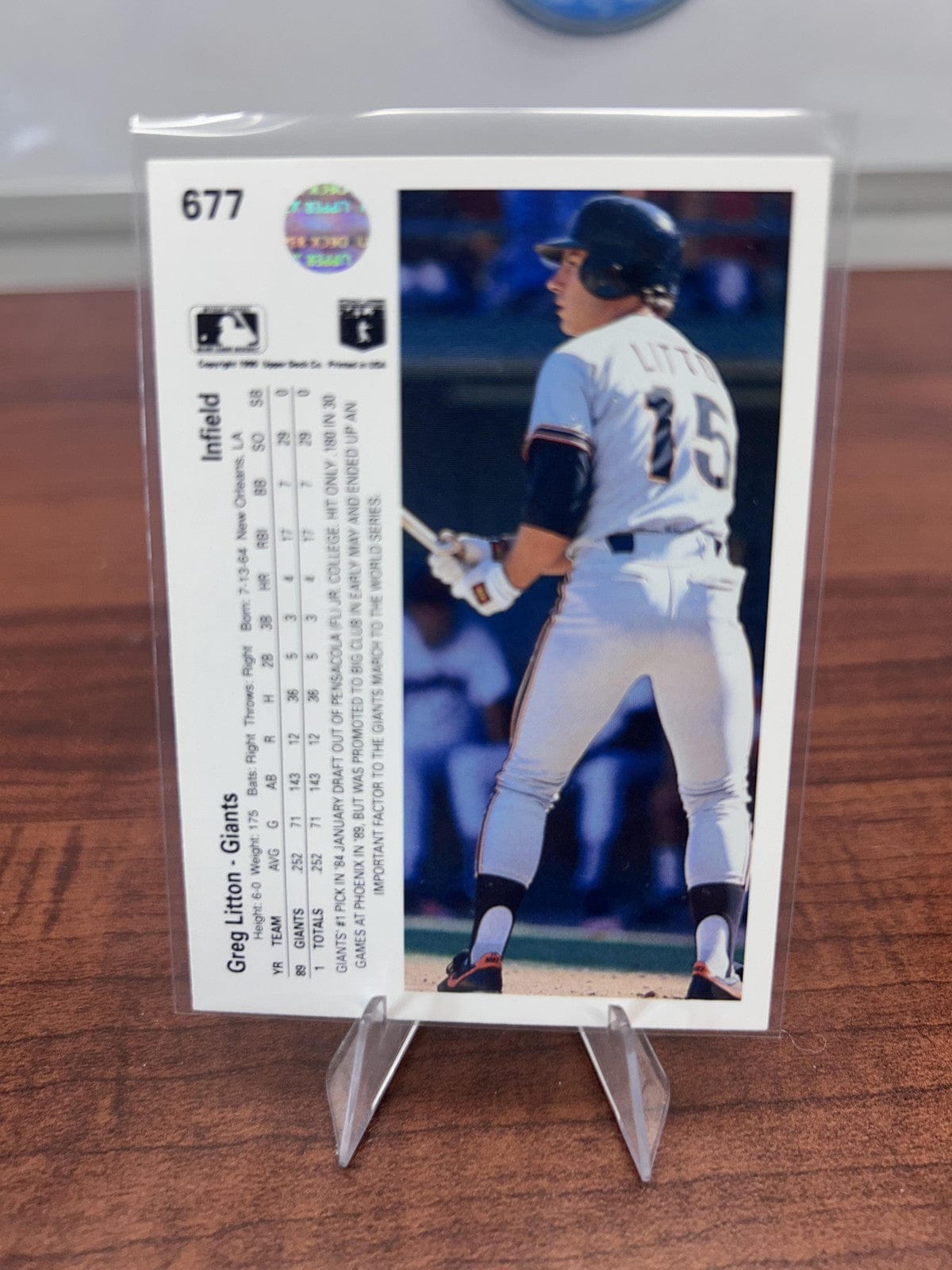 Cheap Sneaks Footwear/Sports Cards Baseball Card Greg Litton 1990 Upper Deck #677 San Francisco Giants