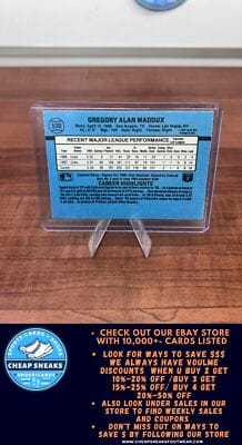 Cheap Sneaks Footwear/Sports Cards Baseball Card Greg Maddux 1988 Donruss #539c Chicago Cubs