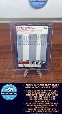Cheap Sneaks Footwear/Sports Cards Baseball Card Greg Maddux 1988 Fleer #423 Chicago Cubs