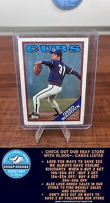 Cheap Sneaks Footwear/Sports Cards Baseball Card Greg Maddux 1988 Topps #361 Chicago Cubs