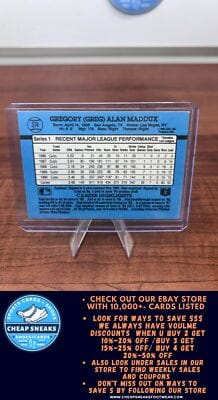 Cheap Sneaks Footwear/Sports Cards Baseball Card Greg Maddux 1991 Donruss #374 Chicago Cubs