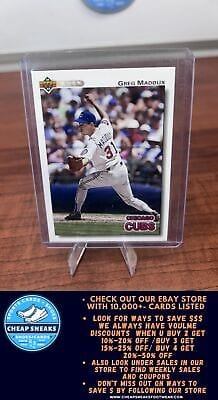 Cheap Sneaks Footwear/Sports Cards Baseball Card Greg Maddux 1992 Upper Deck #353 Chicago Cubs