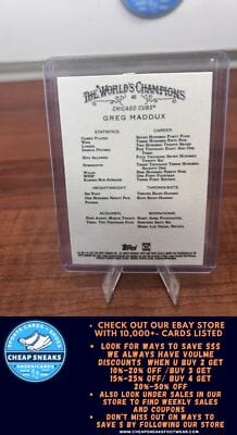 Cheap Sneaks Footwear/Sports Cards Baseball Card Greg Maddux 2022 Topps Allen & Ginter #40 Chicago Cubs