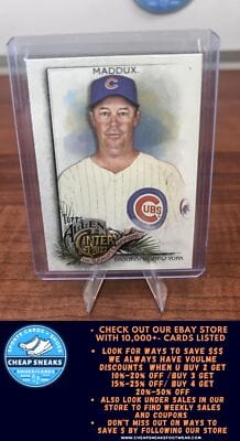 Cheap Sneaks Footwear/Sports Cards Baseball Card Greg Maddux 2022 Topps Allen & Ginter #40 Chicago Cubs