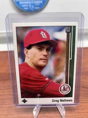 Cheap Sneaks Footwear/Sports Cards Baseball Card Greg Mathews 1989 Upper Deck #531 St. Louis Cardinals