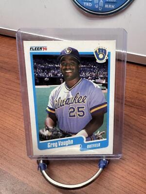 Cheap Sneaks Footwear/Sports Cards Baseball Card Greg Vaughn 1990 Fleer Canadian #339 Milwaukee Brewers