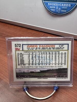 Cheap Sneaks Footwear/Sports Cards Baseball Card Greg Vaughn 1992 Topps Micro #572 Milwaukee Brewers