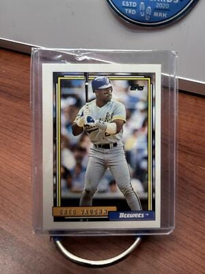 Cheap Sneaks Footwear/Sports Cards Baseball Card Greg Vaughn 1992 Topps Micro #572 Milwaukee Brewers
