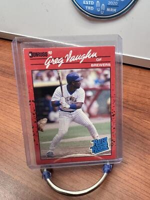 Cheap Sneaks Footwear/Sports Cards Baseball Card Greg Vaughn RC 1990 Donruss #37b Milwaukee Brewers