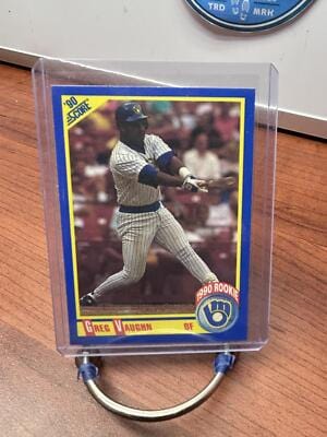 Cheap Sneaks Footwear/Sports Cards Baseball Card Greg Vaughn RC 1990 Score #585 Milwaukee Brewers