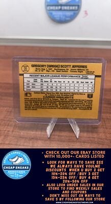 Cheap Sneaks Footwear/Sports Cards Baseball Card Gregg Jefferies 1989 Donruss #35 New York Mets