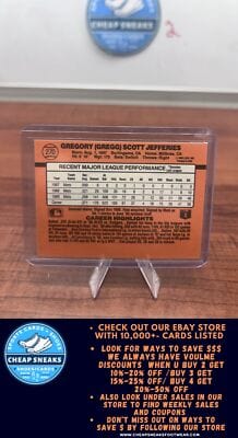 Cheap Sneaks Footwear/Sports Cards Baseball Card Gregg Jefferies 1990 Donruss #270 New York Mets