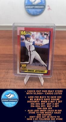 Cheap Sneaks Footwear/Sports Cards Baseball Card Gregg Jefferies 1990 Topps #457 New York Mets
