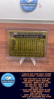 Cheap Sneaks Footwear/Sports Cards Baseball Card Gregg Jefferies 1990 Topps #457 New York Mets