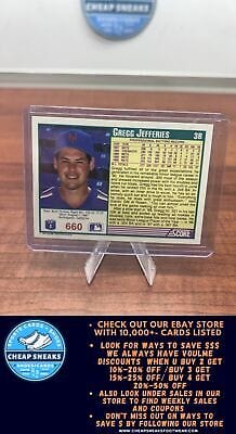 Cheap Sneaks Footwear/Sports Cards Baseball Card Gregg Jefferies 1991 Score #660 New York Mets
