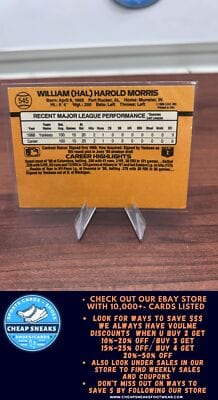 Cheap Sneaks Footwear/Sports Cards Baseball Card Hal Morris RC 1989 Donruss #545 New York Yankees