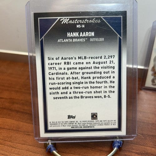 Cheap Sneaks Footwear/Sports Cards Baseball Card Hank Aaron Lot (3) 2022 Topps Gallery Masterstokes +#73 Gold + 22 Alle