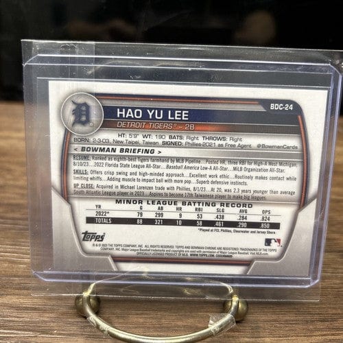 Cheap Sneaks Footwear/Sports Cards Baseball Card Hao Yu Lee 2023 Bowman Draft Chrome #BDC-24  Detroit Tigers
