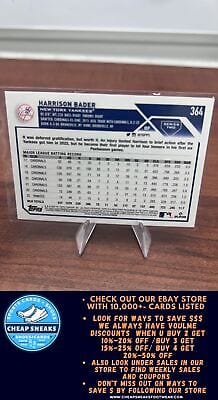 Cheap Sneaks Footwear/Sports Cards Baseball Card Harrison Bader 2023 Topps #364 New York Yankees