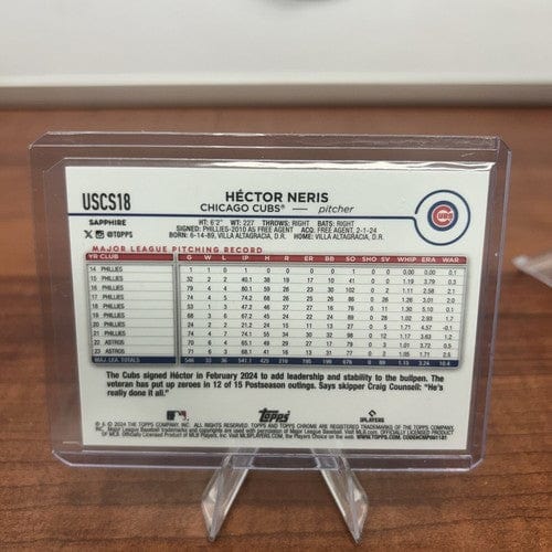 Cheap Sneaks Footwear/Sports Cards Baseball Card Hector Neris 2024 Topps Chrome Update Orange Sapphire Refractor #USCS1