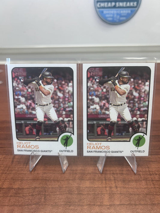 Cheap Sneaks Footwear/Sports Cards Baseball Card Heliot Ramos RC 2022 Topps Heritage #643 San Francisco Giants