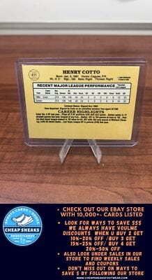 Cheap Sneaks Footwear/Sports Cards Baseball Card Henry Cotto (RC) 1985 Donruss #411 Chicago Cubs