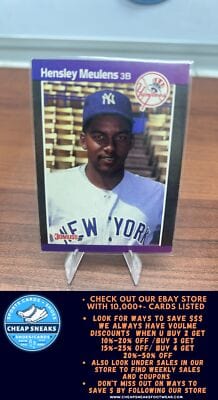 Cheap Sneaks Footwear/Sports Cards Baseball Card Hensley Meulens RC 1989 Donruss #547 New York Yankees